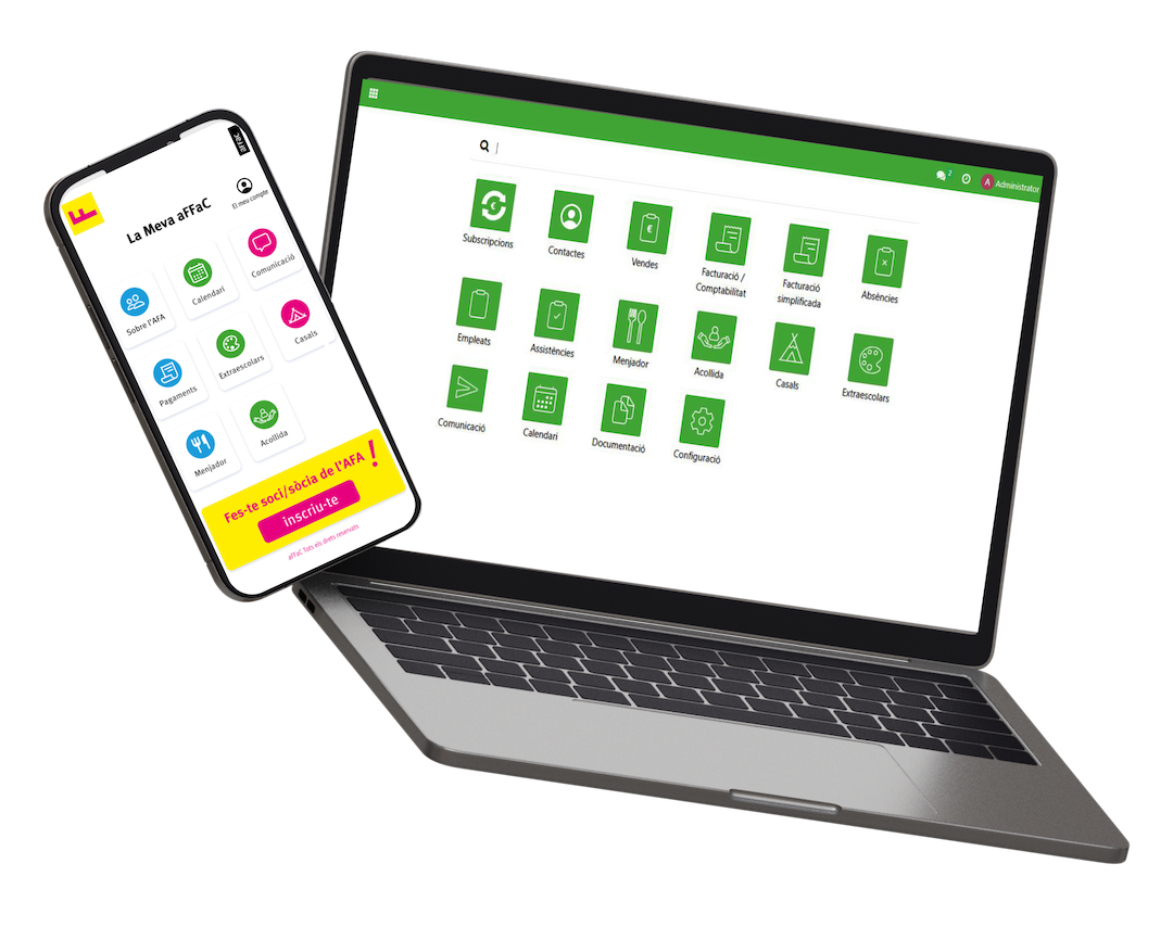 app per a famílies AFA amb accés a gestió i comunicació